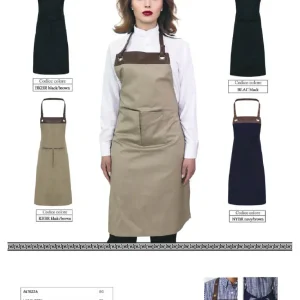 Grembiule girocollo in pelle