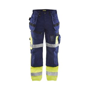 BLAKLADER 15081860 Hi Vis trousers X1500 Hi Vis Reflective Work Trousers Men - Twill Fabric