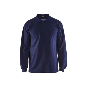 BLAKLADER 33741726 Flame resistant long sleeved polo Long Sleeve Work Polo MEN - Flame Retardant