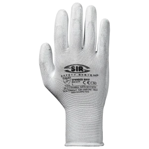 SIR SAFETY SPANDEX GRIP Work Gloves - Polyurethane Coated - 12 Pairs