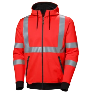 HELLY HANSEN ADDVIS ZIP HOODIE 79094 Hi Vis Reflective Hoodie Work Sweatshirt MEN - Four Way Stretch