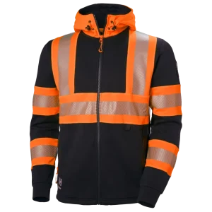 HELLY HANSEN ICU ZIP HOODIE 79273 Hi Vis Reflective Hoodie Work Sweatshirt MEN - EN 20471 Class 1