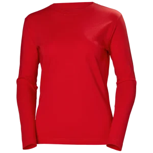 HELLY HANSEN W  CLASSIC LONGSLEEVE 79159 Long Sleeve Work T-Shirt WOMEN - 100% Cotton
