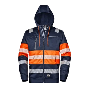 SIR SAFETY CONTRAST Hi Vis Reflective Hoodie Work Sweatshirt MEN - Adjustable Hood