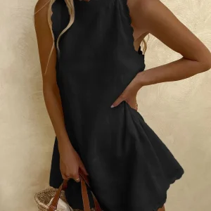 Alba | Abito Estivo con Bordo Ondulato e Frange