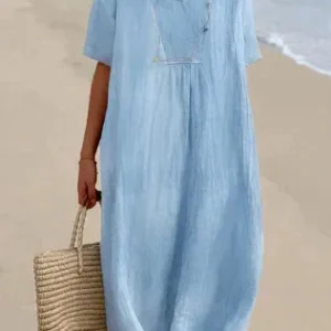 Alda | Abito In Lino Da Cerimonia