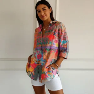 Alina | Camicetta Floreale a Maniche Lunghe Donna