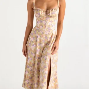 Aria | Donna Abito Midi Cerimonia Corsetto Fluido