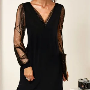 Lina | Abito Lungo Cerimonia con Paillettes