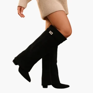 Suede Stivali Con Tacco Basso Per Donna | Lunara