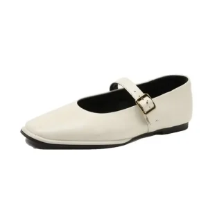 Marta | Scarpe Mary Jane Piatte in Pelle Bovina