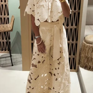 Rivela | Completo Floreale con Pantaloni Ampi