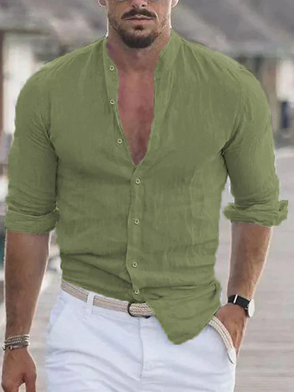 Claudio | Elegante camicia casual in lino - immagine 9