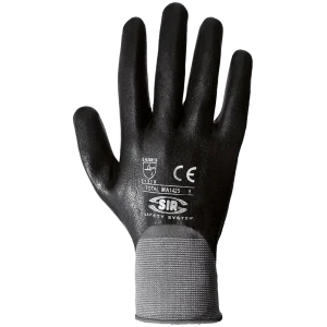 SIR SAFETY TOTAL Work Gloves - Water Repellent Nitrile Foam - 12 Pairs