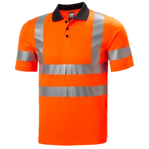 HELLY HANSEN ADDVIS POLO 79091 Hi Vis Reflective Short Sleeve Work Polo MEN - 4 Way Stretch