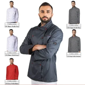 Giacca chef profili colorati