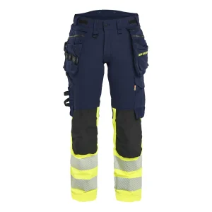 BLAKLADER 70251648 Women's Hi Vis trousers 4 way stretch Hi Vis Reflective Work Trousers Women - double weave