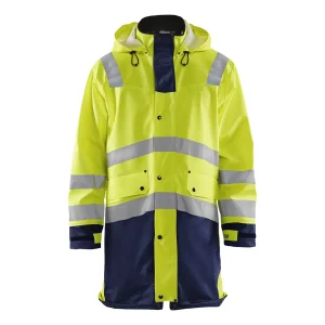 BLAKLADER 43262005 Raincoat Hi Vis LEVEL 3 Hi Vis Reflective Raincoat MEN - Waterproof