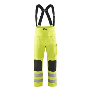 BLAKLADER 13022003 Rain Trousers Hi Vis LEVEL 2 Hi Vis Reflective Work Trousers Men - Waterproof