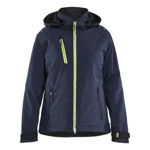BLAKLADER 47512513 Women’s Lightweight Lined Winter Jacket Softshell Hi Vis Reflective Softshell Work Jacket WOMEN - Waterproof