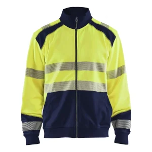 BLAKLADER 35582528 Hi Vis Reflective Full Zip Work Sweatshirt MEN - Brushed Inside