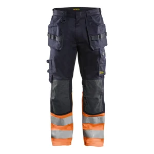 BLAKLADER 14891513 MULTINORM INHERENT TROUSERS Hi Vis Reflective Work Trousers MEN - Flame Retardant