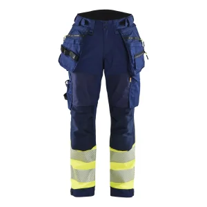 BLAKLADER 71142513 | Women's Hi Vis softshell trousers Hi Vis Reflective Work Trousers Women - Waterproof