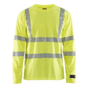 BLAKLADER 34811761 Multinorm long sleeved t shirt Hi Vis Reflective Long Sleeve Work T-Shirt MEN - Flame Retardant