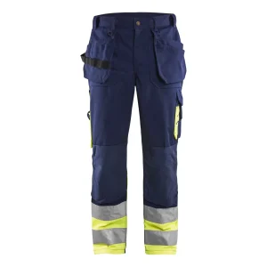 BLAKLADER 15291860 | Hi Vis Trousers Hi Vis Reflective Work Trousers Men - twill fabric