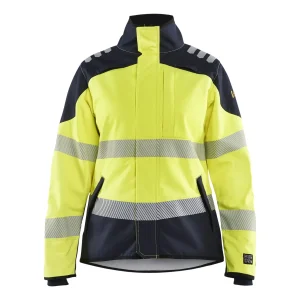 BLAKLADER 44481560 Women's Multinorm softshell Jacket Hi Vis Reflective Softshell Work Jacket WOMEN - Flame Resistant