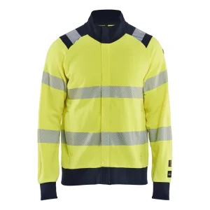 BLAKLADER 34611762 MULTINORM Hi Vis Reflective Full Zip Work Sweatshirt MEN - Flame Retardant