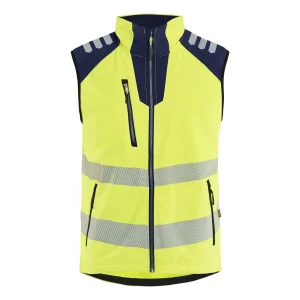 BLAKLADER 30912513 SOFTSHELL VEST HI VIS Hi Vis Reflective Work Softshell Vest MEN - Waterproof