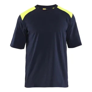 BLAKLADER 34761737 Flame resistant T shirt Hi Vis Reflective Short Sleeve Work T-Shirt MEN - Flame Retardant