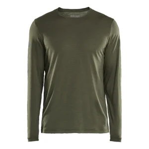 BLAKLADER 35381743 Long sleeved Merino Wool T shirt Long Sleeve Work T-Shirt MEN - 85% Merino Wool