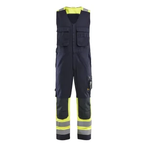 BLAKLADER 28871512 Inherent Sleeveless Multinorm Overalls Hi Vis Reflective Work Coverall Men - ripstop fabric