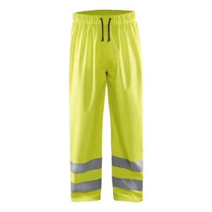 BLAKLADER 13842000 Rain Trousers Hi Vis LEVEL 1 Hi Vis Reflective Work Trousers Men - waterproof