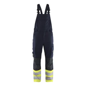 BLAKLADER 28881512 Multinorm Inherent Bib Trousers Hi Vis Reflective Work Bib Trousers Men - ripstop fabric