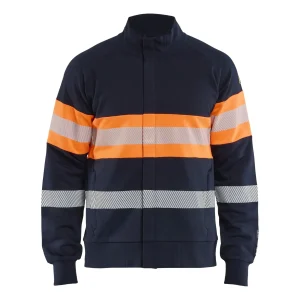 BLAKLADER 34621745 Hi Vis Reflective Full Zip Work Sweatshirt MEN - Flame Retardant