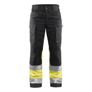 BLAKLADER 71611811 | Women's Hi Vis trousers with stretch Hi Vis Reflective Work Trousers Women - Class 1 Certified