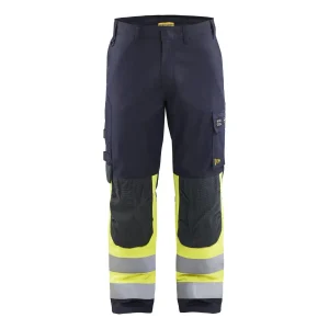 BLAKLADER 14881512 MULTINORM INHERENT TROUSERS Hi Vis Reflective Work Trousers MEN - Flame Retardant
