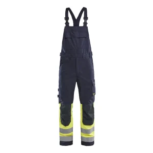 BLAKLADER 28901512 APC 2 Multinorm Inherent Bib Trouser Hi Vis Reflective Work Bib Trousers Men - Ripstop Fabric