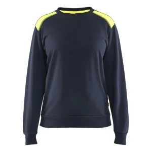 BLAKLADER 34081158 WOMEN'S SWEATSHIRT Hi Vis Reflective Work Sweatshirt WOMEN - 100% Cotton