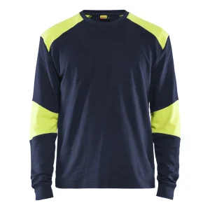 BLAKLADER 34571761 Flame resistant long sleeve t shirt Hi Vis Reflective Long Sleeve Work T-Shirt MEN - Flame Resistant