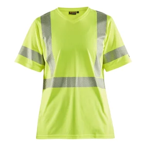 BLAKLADER 33361013 Women's UV protected Hi Vis T shirt Hi Vis Reflective Short Sleeve Work T-Shirt WOMEN - 100% Polyester