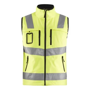 BLAKLADER 30492517 HI VIS SOFTSHELL VEST Hi Vis Reflective Work Softshell Vest MEN - Waterproof