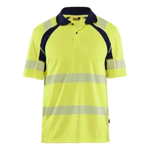 BLAKLADER 35951013 HI VIS UV PROTECTED POLO SHIRT Hi Vis Reflective Short Sleeve Work Polo MEN - 100% Polyester