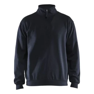 BLAKLADER 35871169 Sweatshirt Half Zip Half-zip Work Sweatshirt MEN - Brushed Fleece