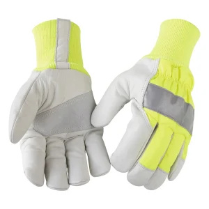 BLAKLADER 22403930 WORK GLOVES LINED High Vis Lined - Goatskin