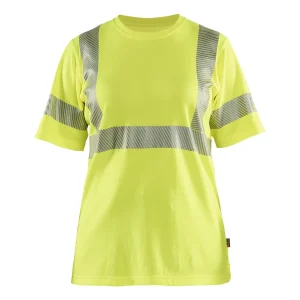 BLAKLADER 35022537 Women's Hi vis T shirt Hi Vis Reflective Short Sleeve Work T-Shirt WOMEN - 55% Polyester