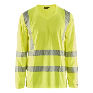 BLAKLADER 33851013 Hi Vis UV Long sleeved T shirt Hi Vis Reflective Long Sleeve Work T-Shirt MEN - 100% Polyester